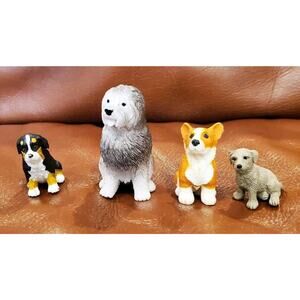 Set Of 4 Plastic Dog Toy Figures Replacements Collectibles Cake Toppers 1993
